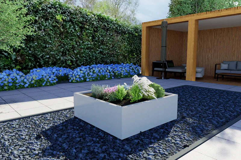 kwartsgrijze plantenbakken