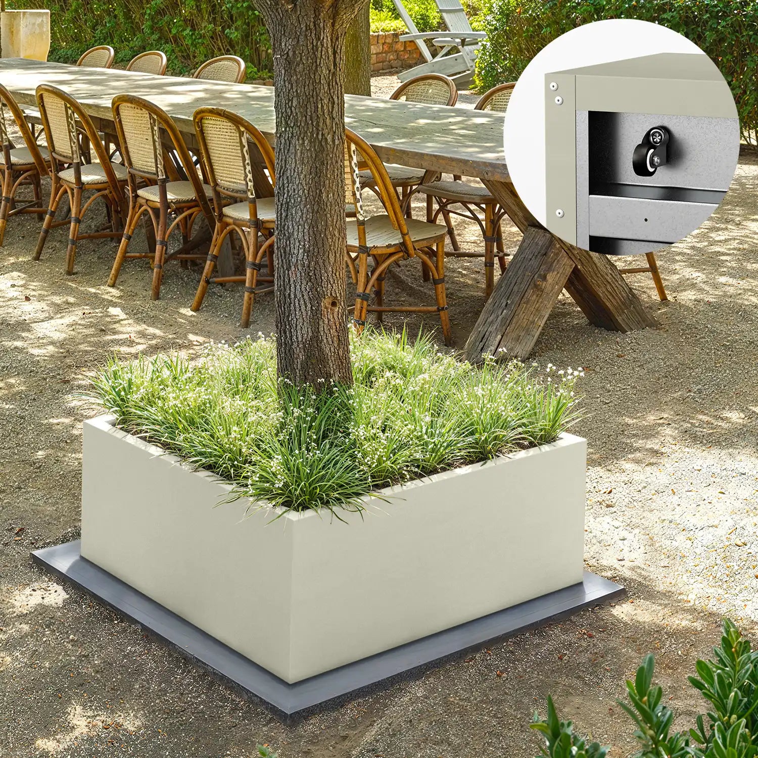 SEV Plantenbak op wielen 100x100x40