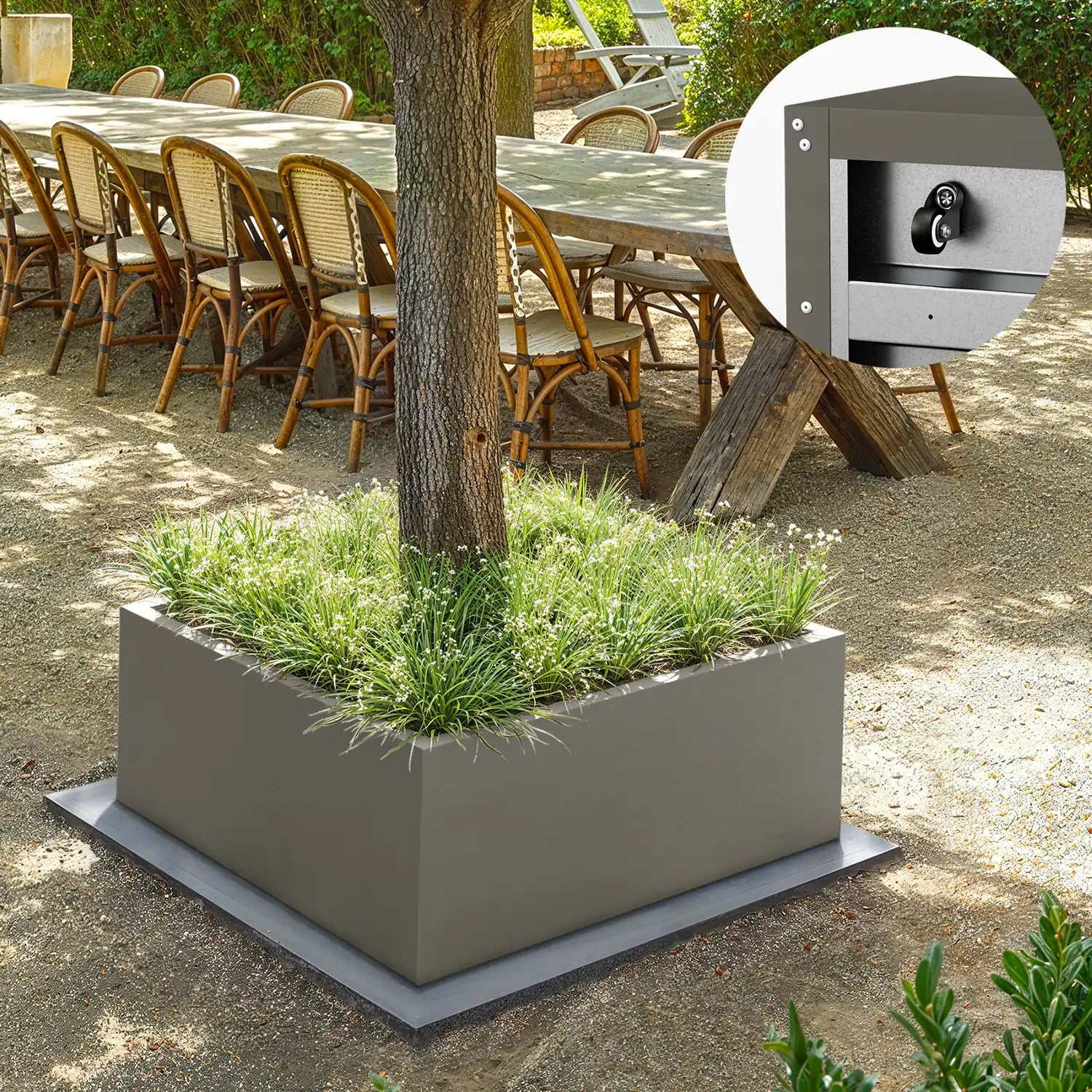 SEV Plantenbak op wielen 100x100x40