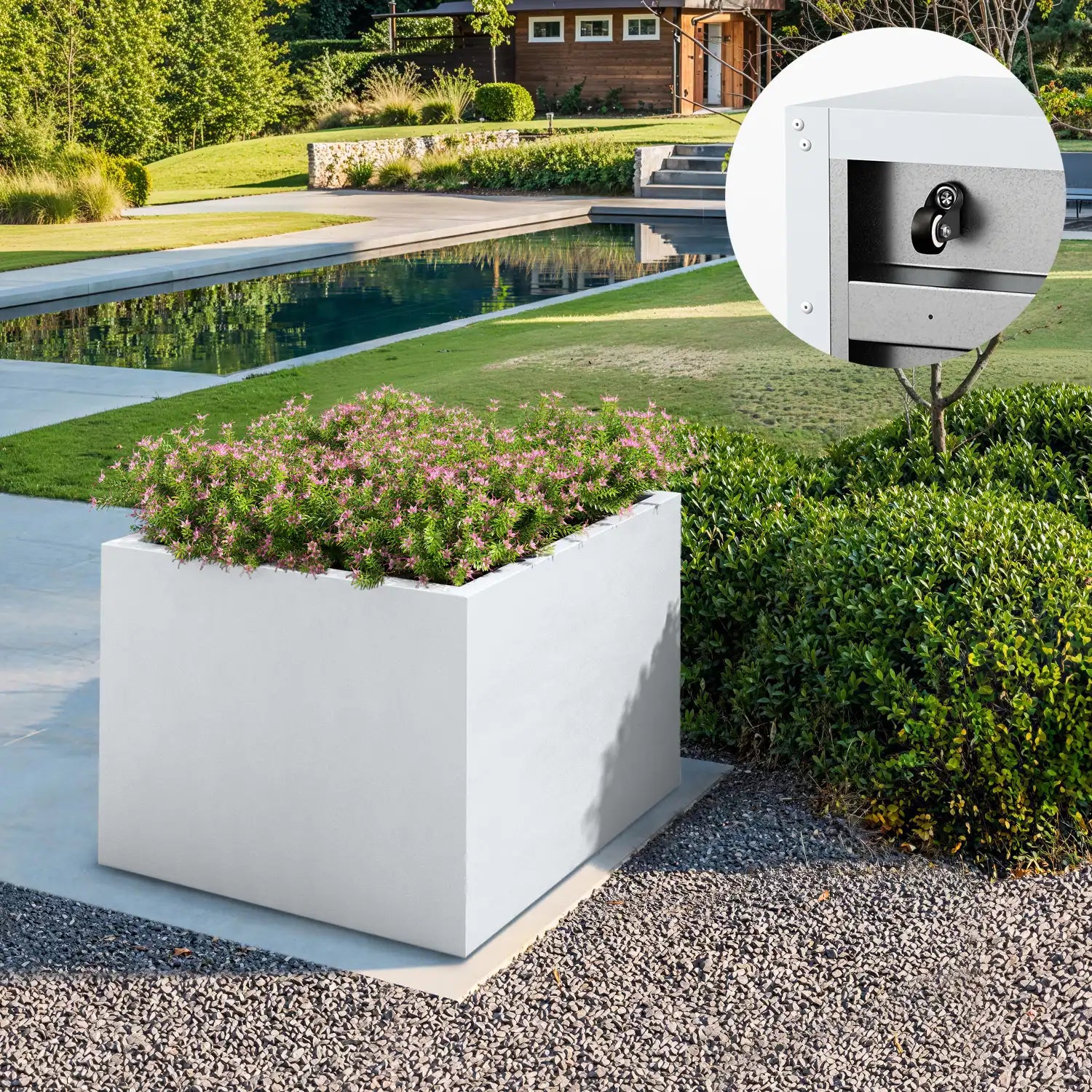 SEV Plantenbak op wielen 80x80x60