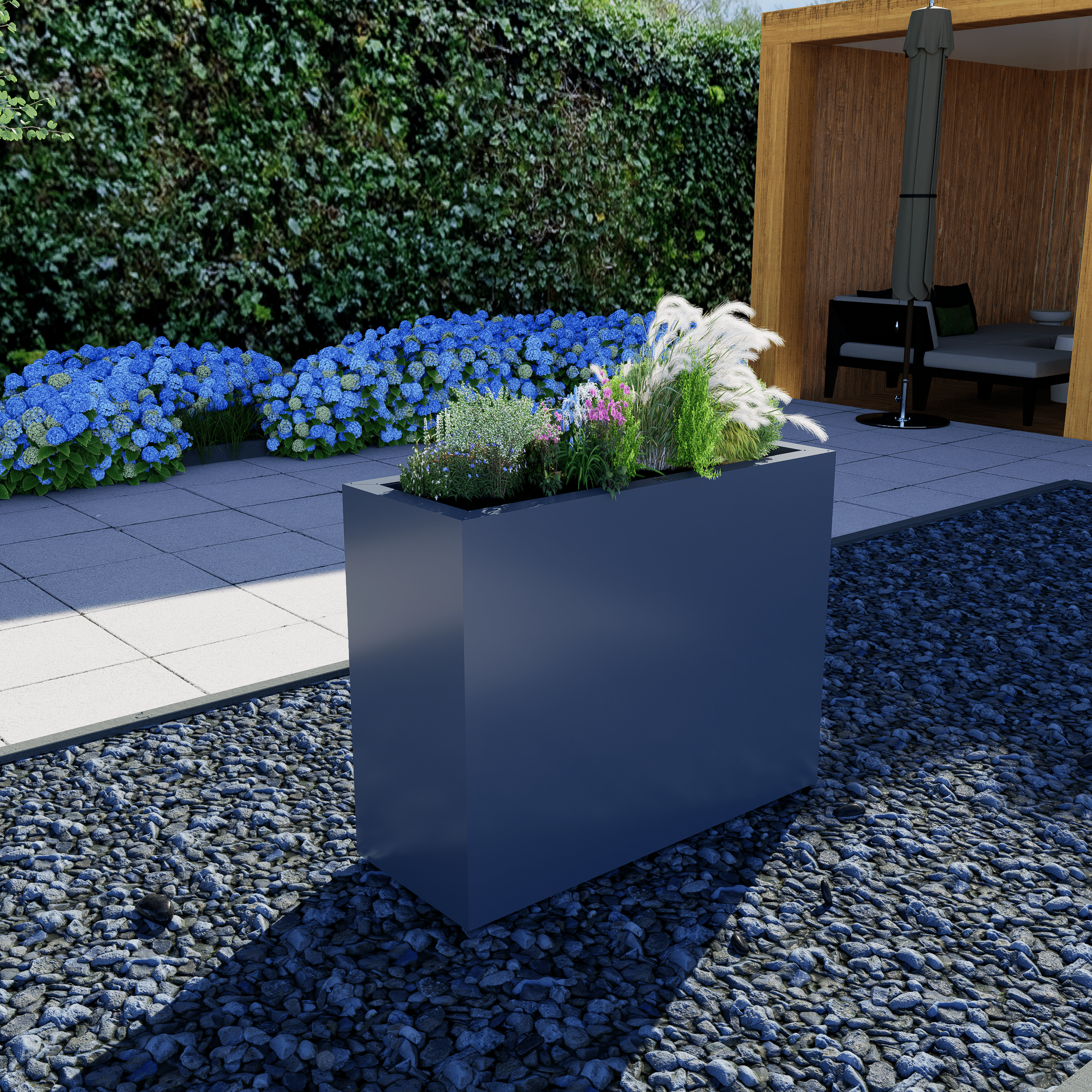 grote plantenbak buiten antraciet