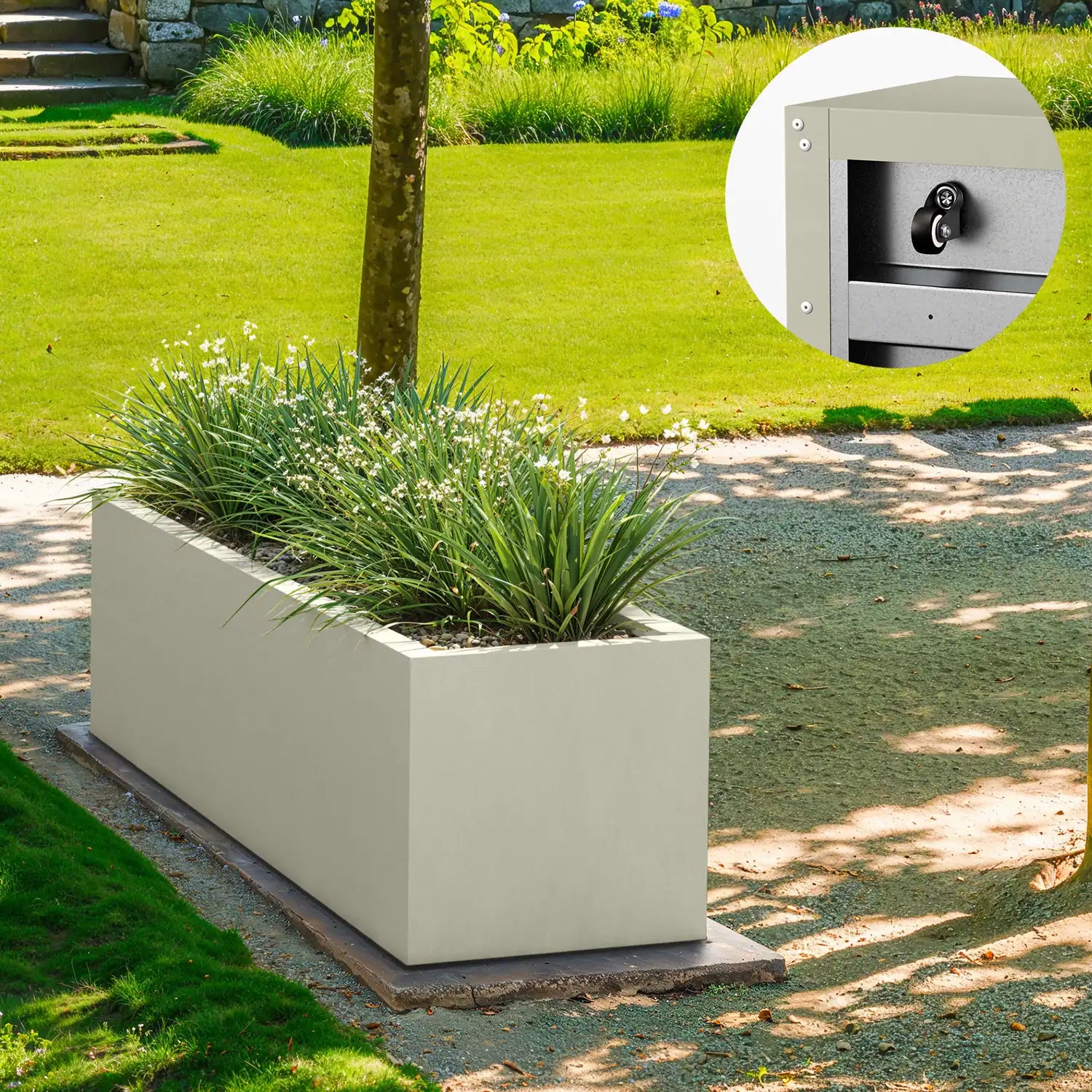 SEV Plantenbak op wielen 150x40x40