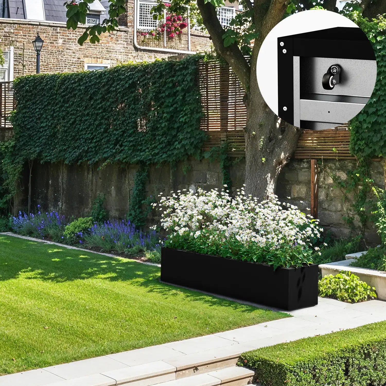 SEV Plantenbak op wielen 100x40x40