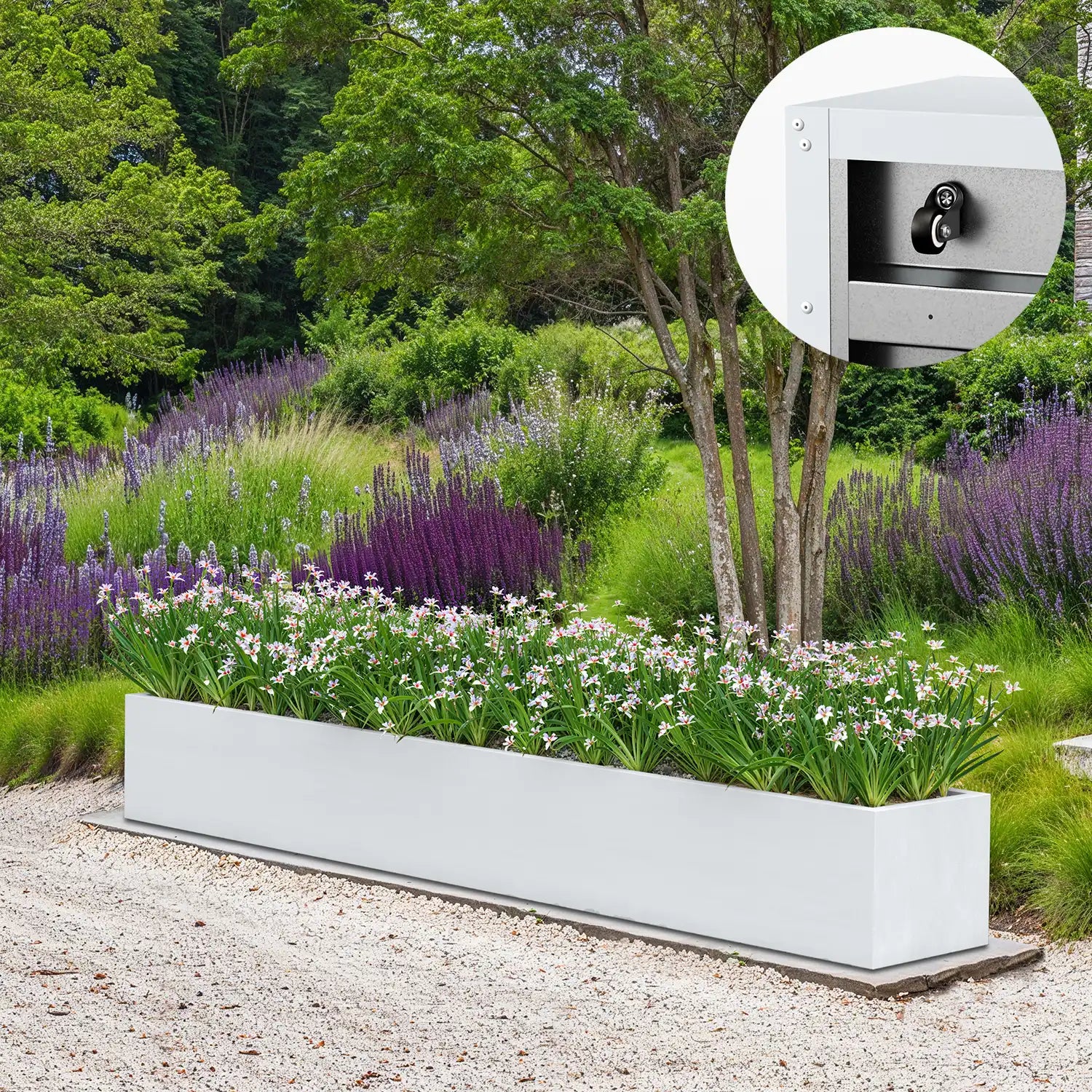 SEV Plantenbak op wielen 300x40x40