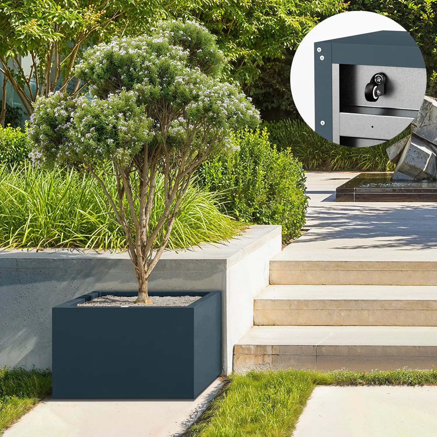 SEV Plantenbak op wielen 60x60x40