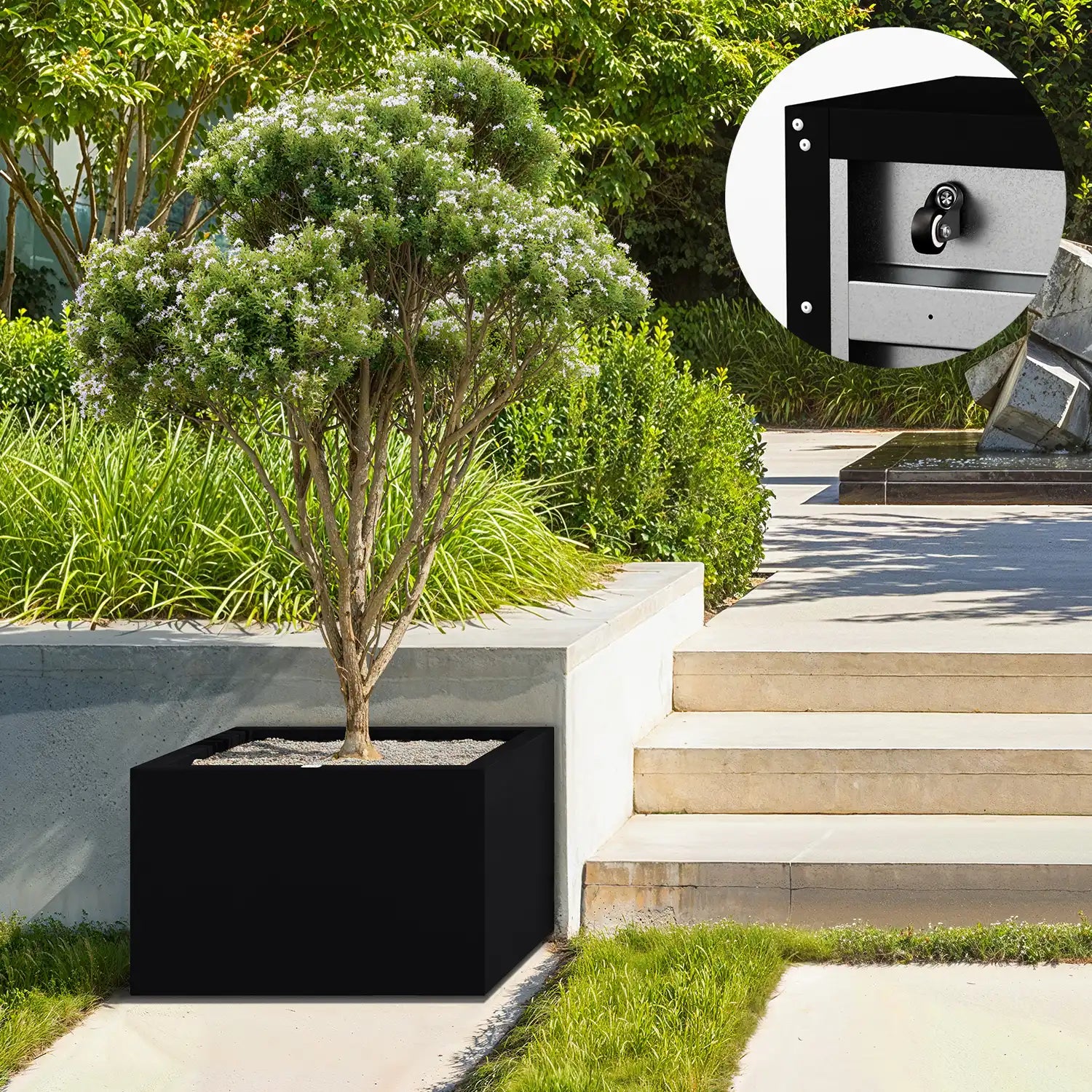 SEV Plantenbak op wielen 60x60x40