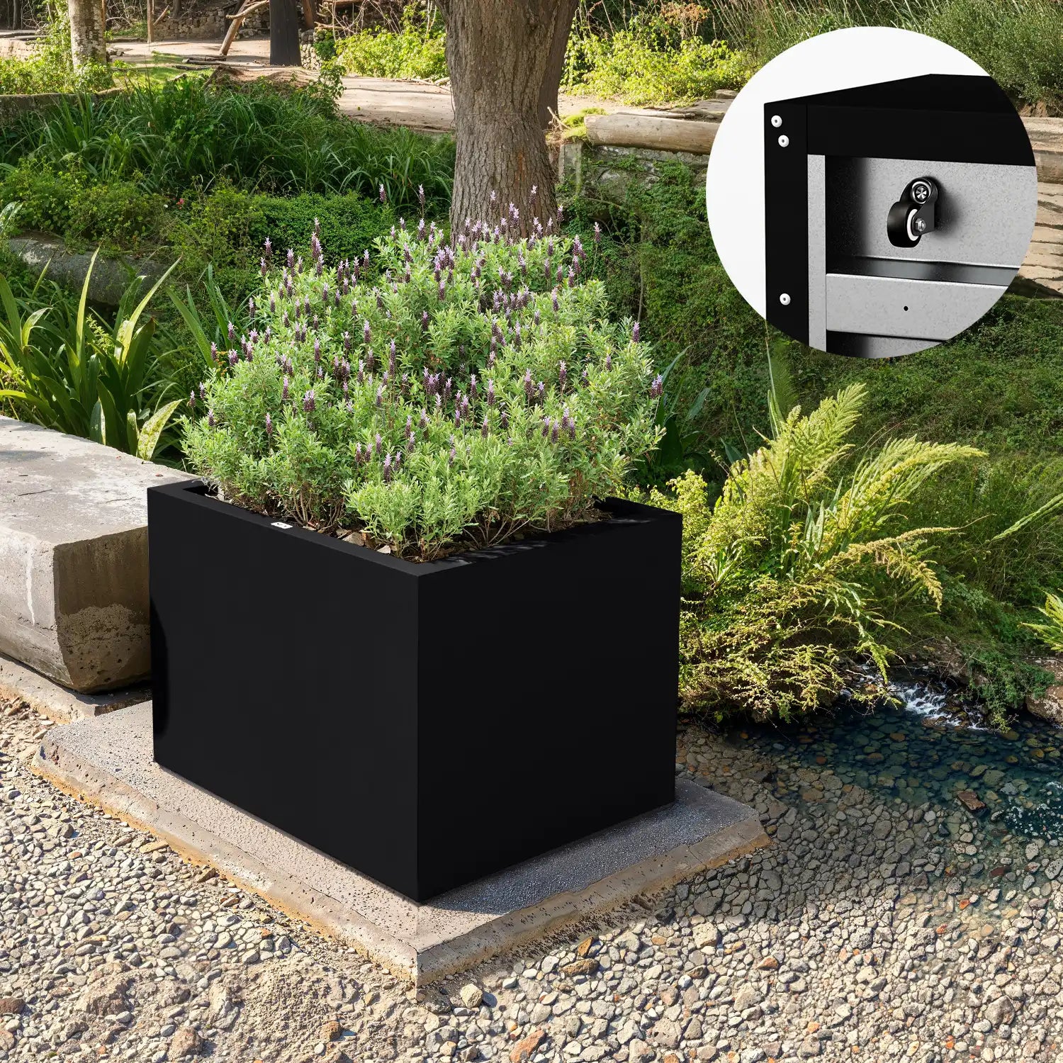 SEV Plantenbak op wielen 60x60x50