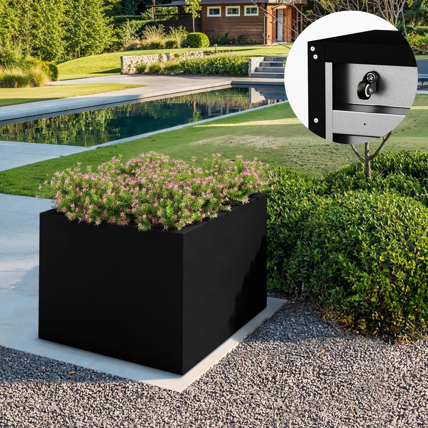 SEV Plantenbak op wielen 80x80x60