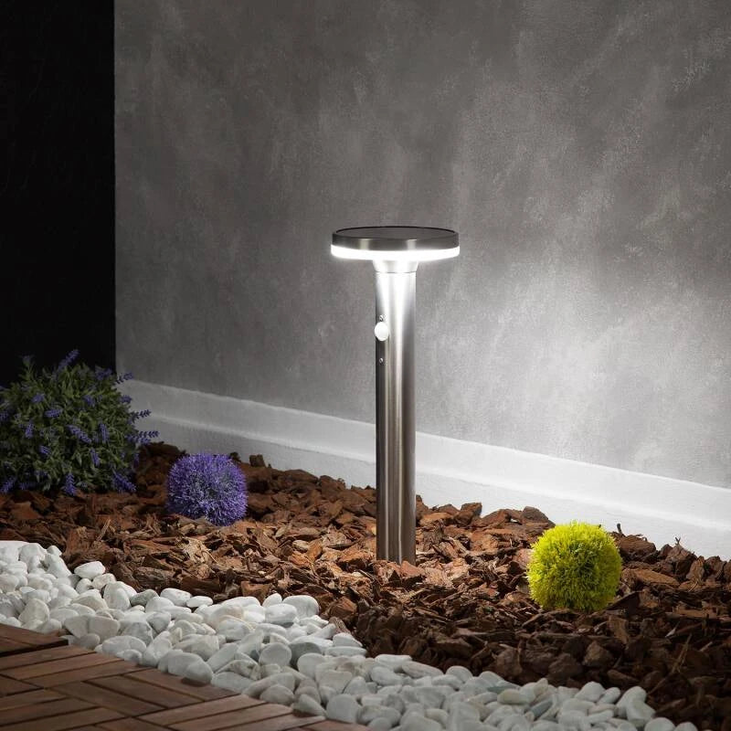 Baken Solar Outdoor LED 6W 45cm RVS met Bewegingsdetector Helios