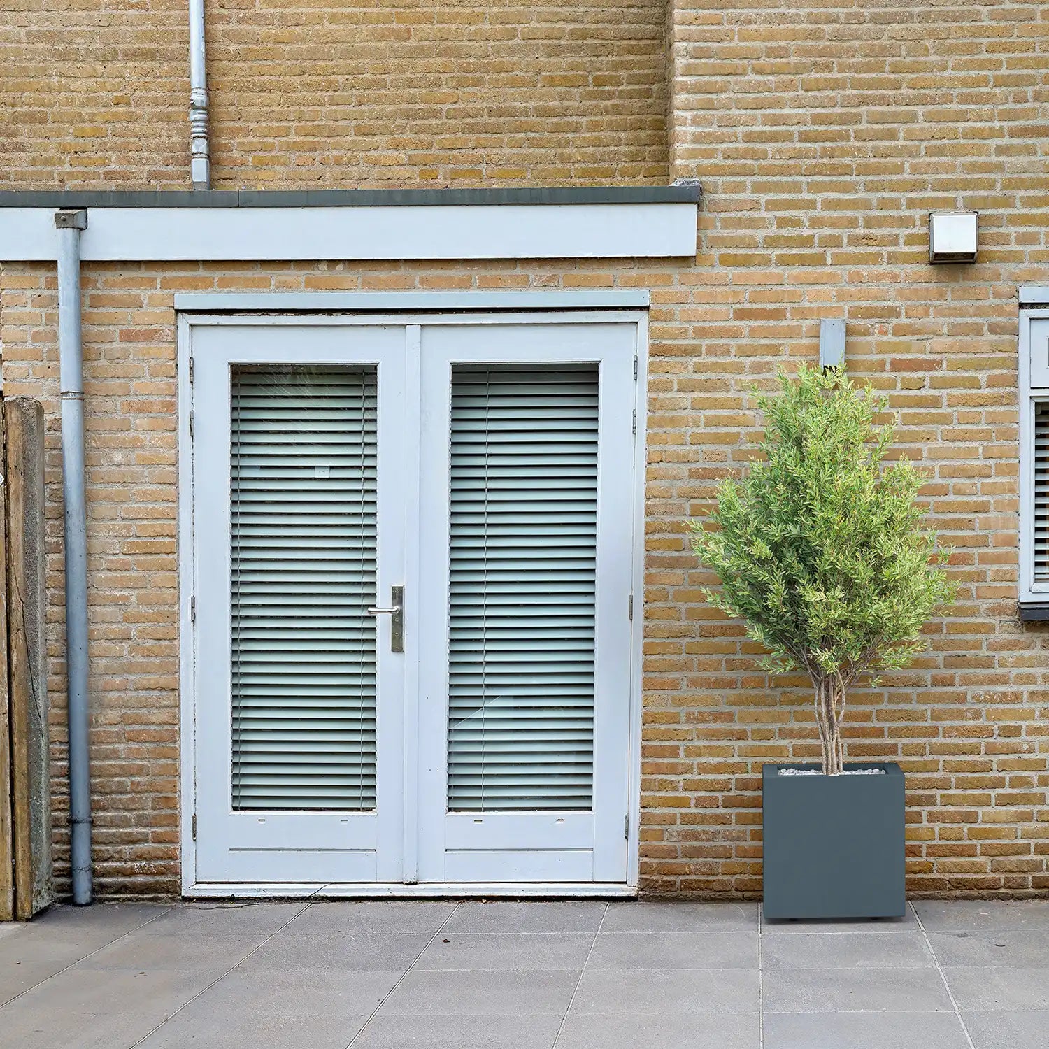 SEV Plantenbak op wielen 40x40x40 - Antraciet - plantenbak